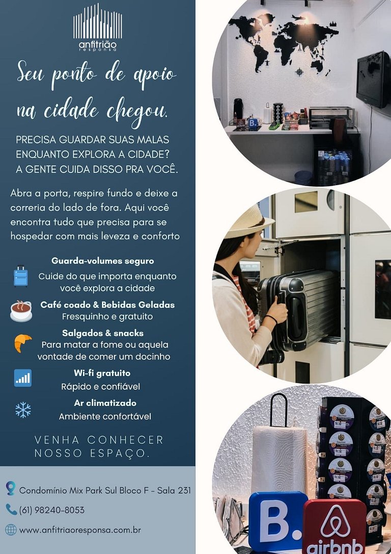 Studio na Asa Sul - 6,7 km do Aeroporto Brasília.